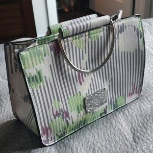 ⭐Bebe Ramie Stripe Floral Satchel⭐